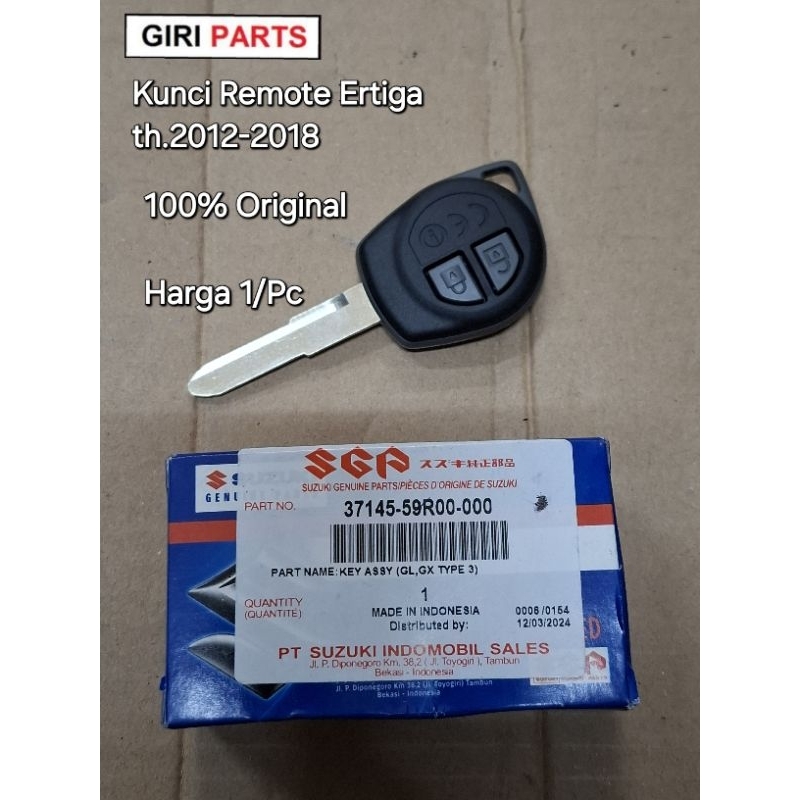 KUNCI REMOTE KEY BLANK ERTIGA ORIGINAL SGP