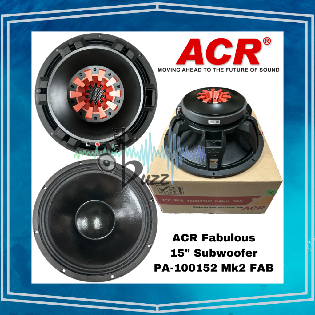 Speaker 15 inch Fabulous Series by ACR 15" PA 100152 Mk2 FAB Subwoofer ACR Fabulous 15 inch