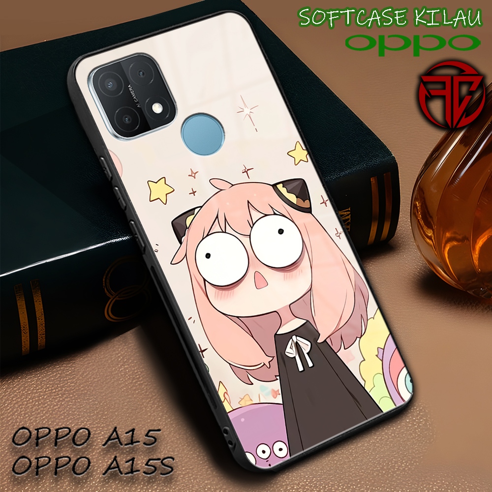 [SC40] Softcase Kilau Oppo A15 | Oppo A15s | Casing Kaca Mika | Kesing Keren Aesthetic [ Anya ] | Pe