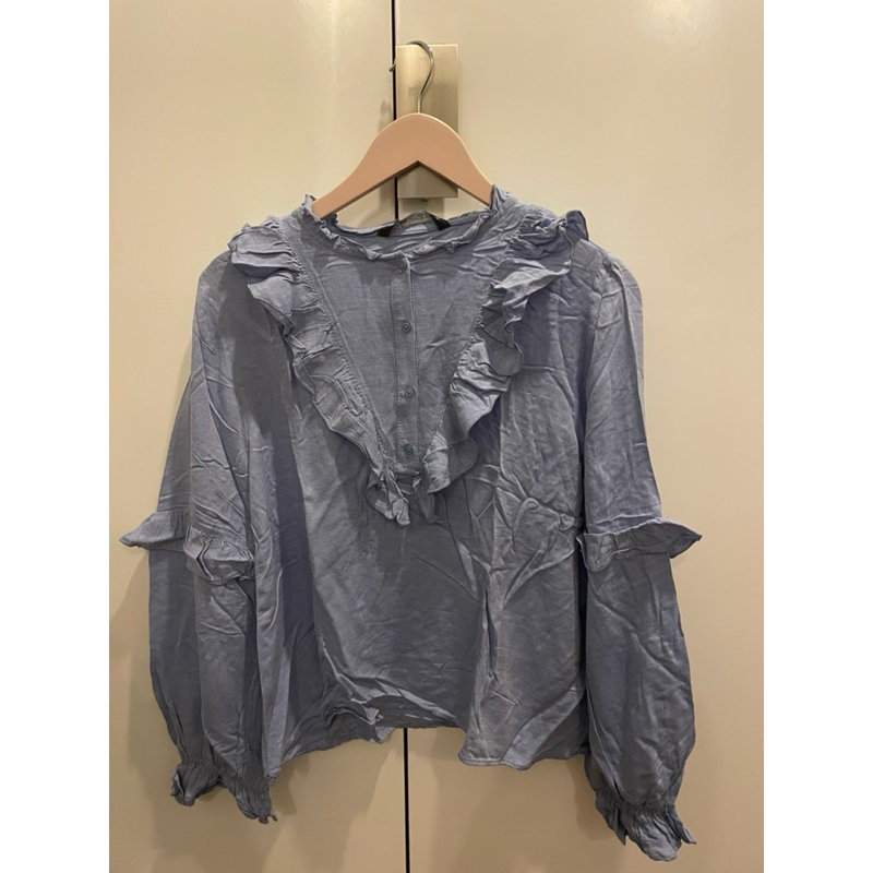 Blouse Zara Denim Color Size M