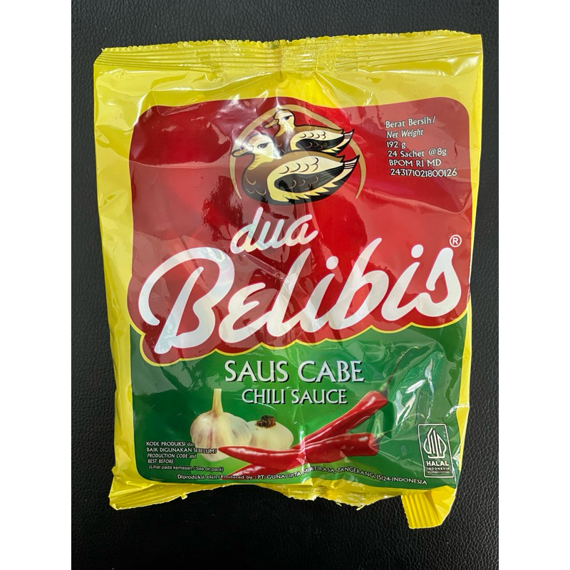 

dua belibis saus cabe 192 gr isi 24 sachet