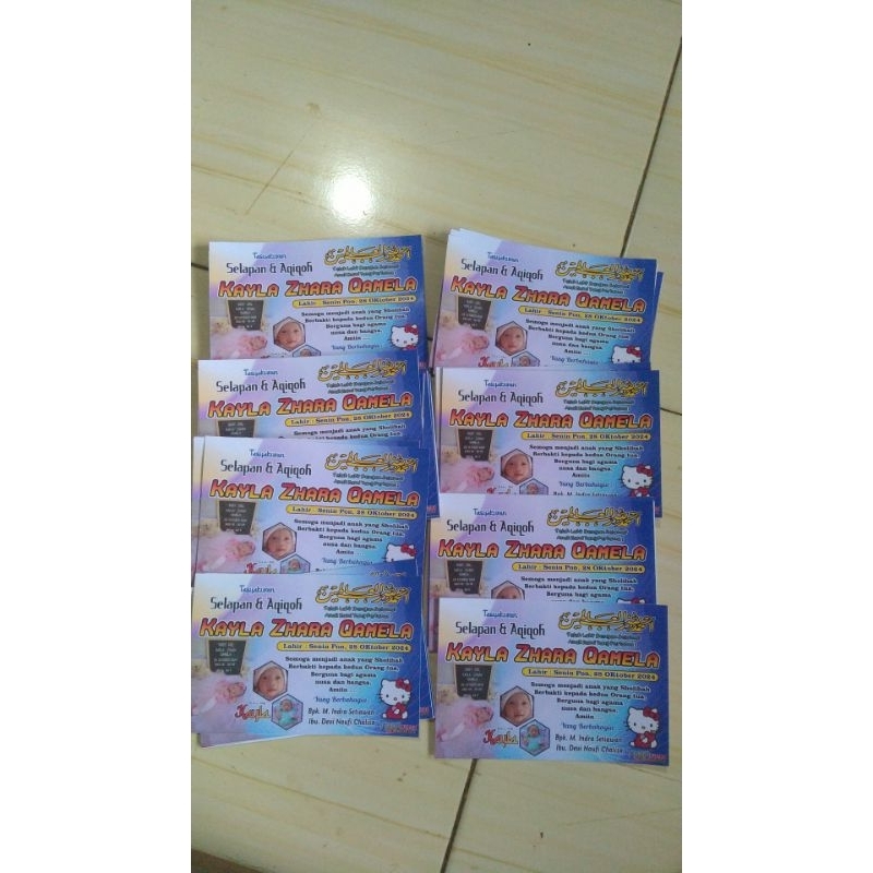 

setiker bayi/kartu aqiqoh