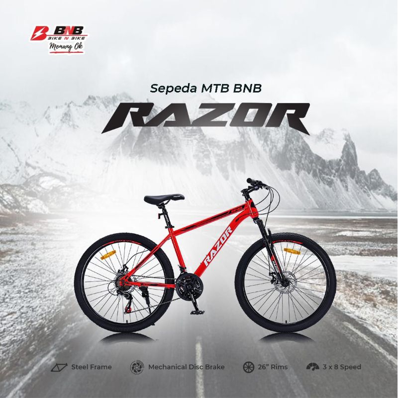 Sepeda Gunung BNB MTB 26 inch Razor
