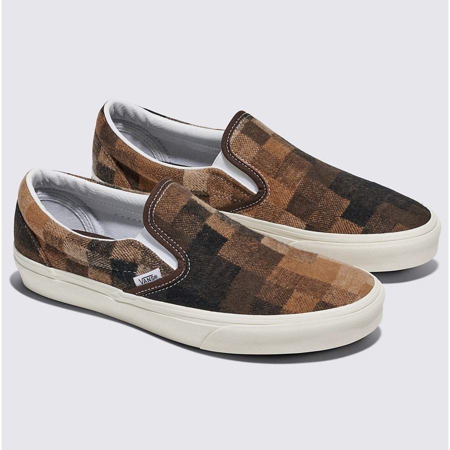 VANS SLIP ON SWEATER CHECKERBOARD BROWN ORIGINAL