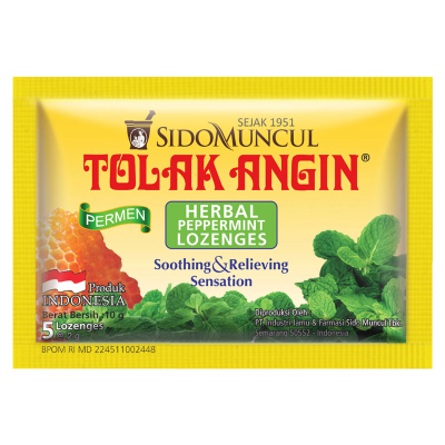 

SIDOMUNCUL Tolak Angin Herbal Peppermint Lozenges Permen Pelega Tenggorokan 5 pcs