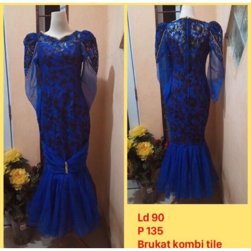 GAUN PESTA BIREL MODEL DUYUNG LD 90 PANJANG 135