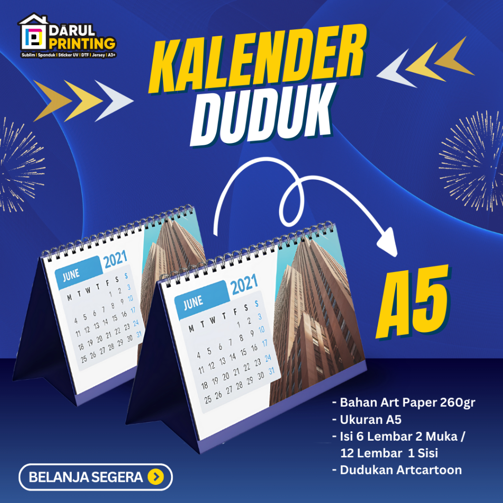 

Kalender Meja Kalender duduk ukuran A5