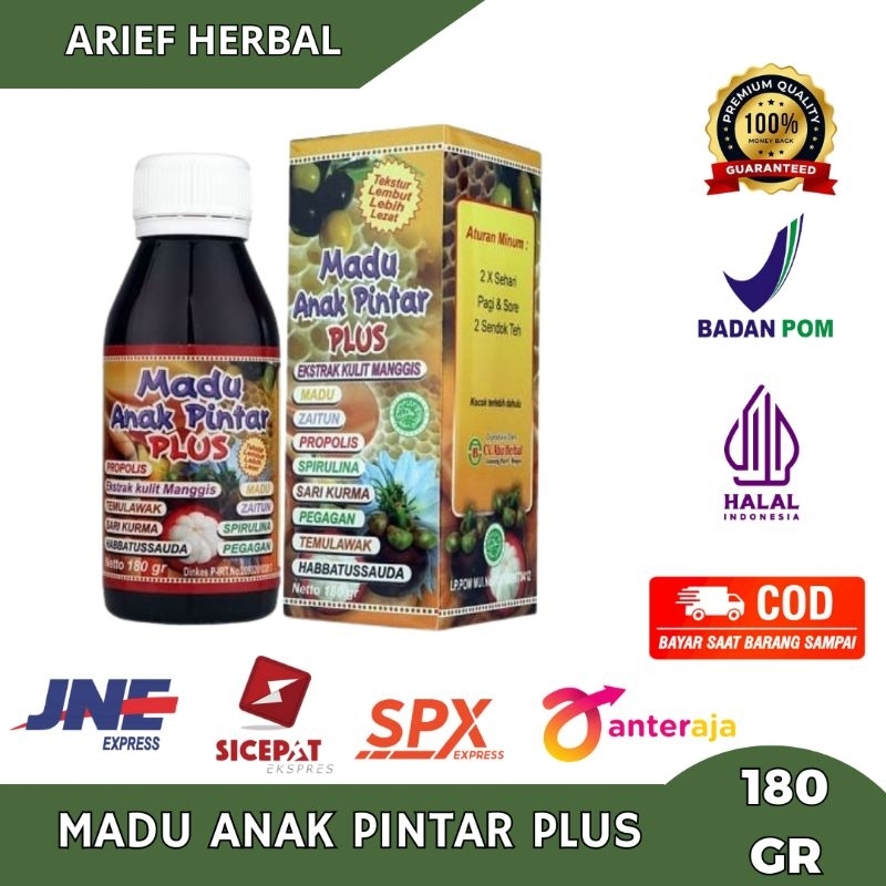 

Madu Anak Pintar Plus As Asalamah 180gr Plus Herbal Nafsu Makan Mencerdaskan Otak Anak