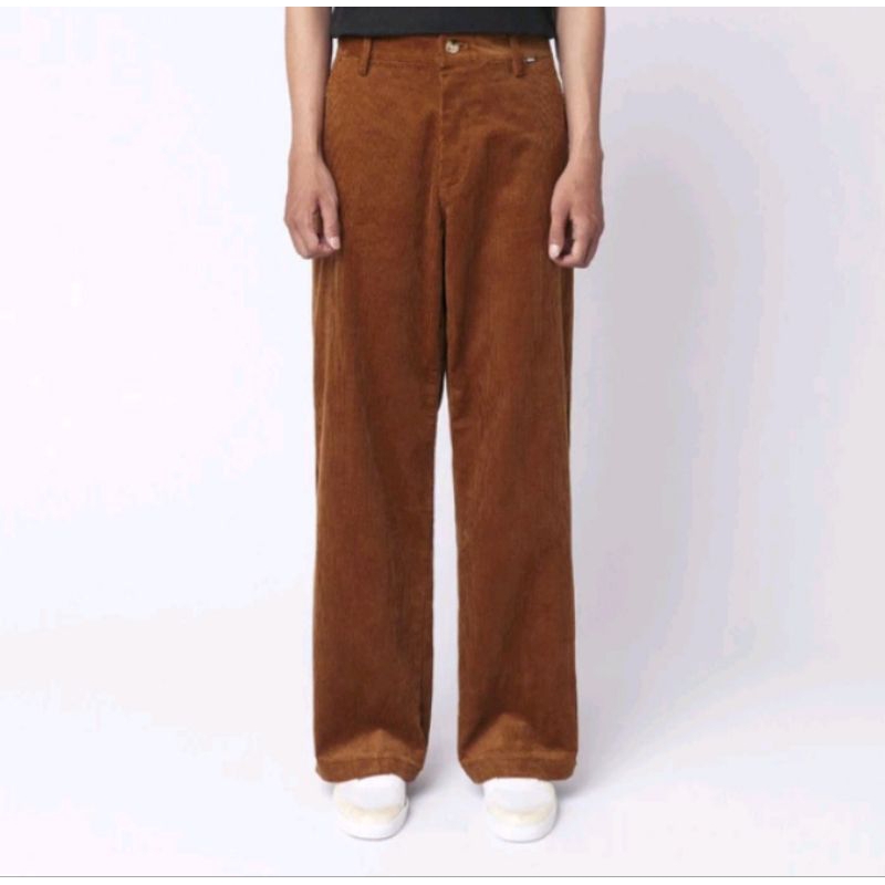 Celana Corduroy Pria Oversize Baggy Pants
