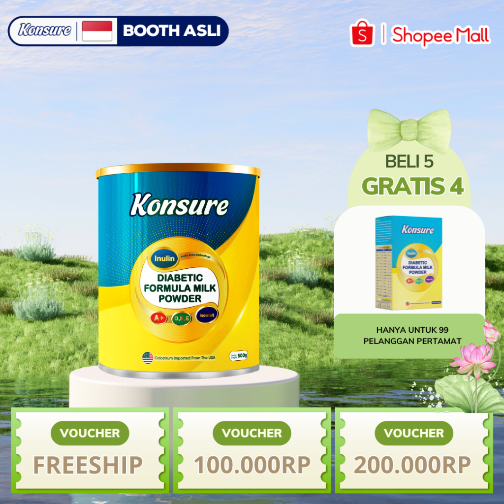 

[ BELI 5 GRATIS 4] KONSURE SUSU DIABETES IMPOR 1| 500G