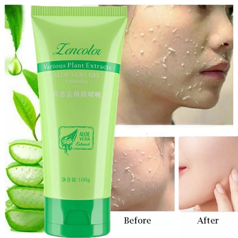 Zencolor Aloe Vera Centella Exfoliating Asiatica Peeling Gel Eksfoliasi Kulit Wajah Exsfoliasi 60g 
