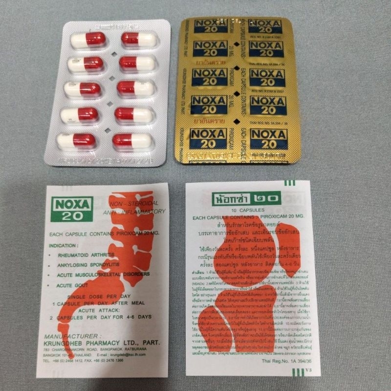 NOXA-20 kapsul untuk rematik,sakit tulang 1strip 10 kapsul