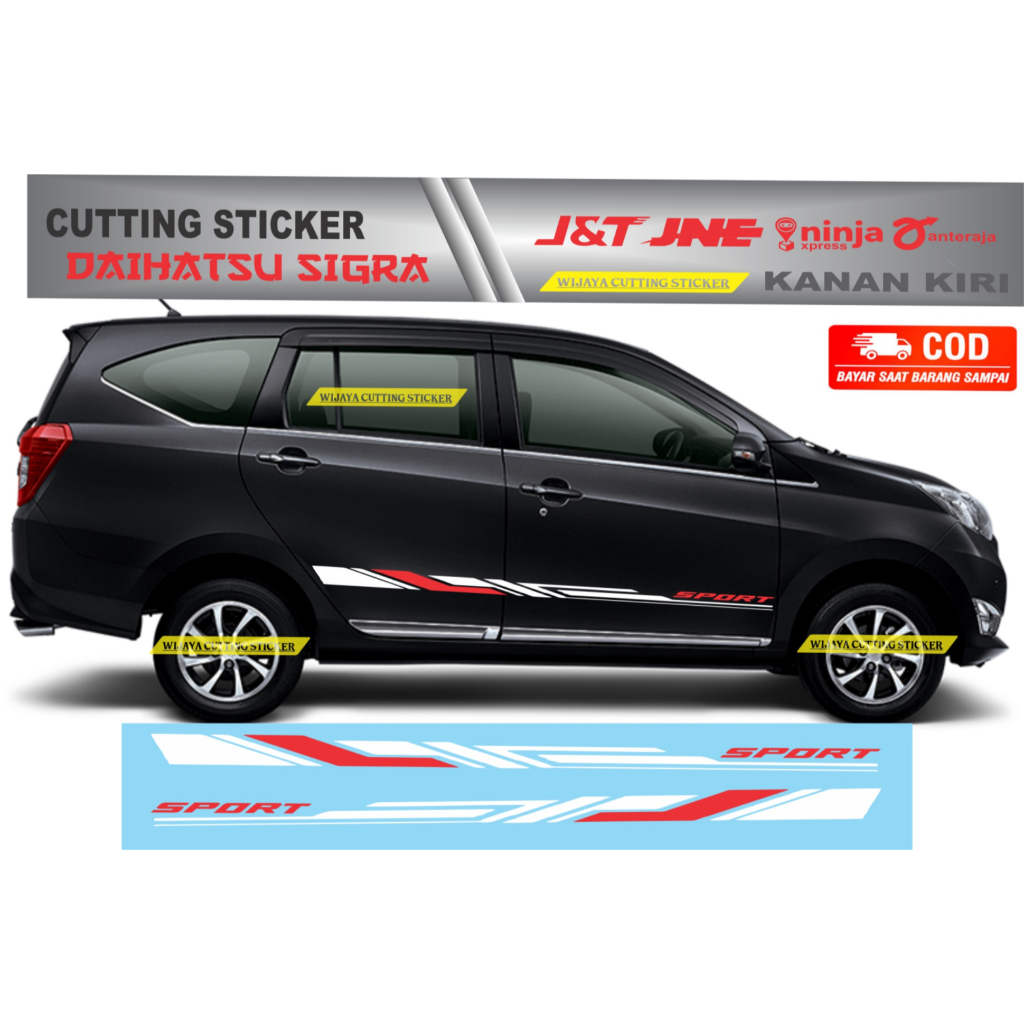 stiker cutting variasi body mobil DAIHATSU SIGRA