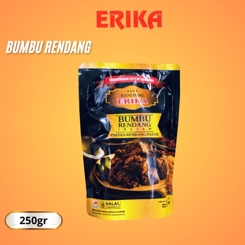 

ERIKA - Bumbu Rendang Daging Instan Praktis & Lengkap 500 gr Daging