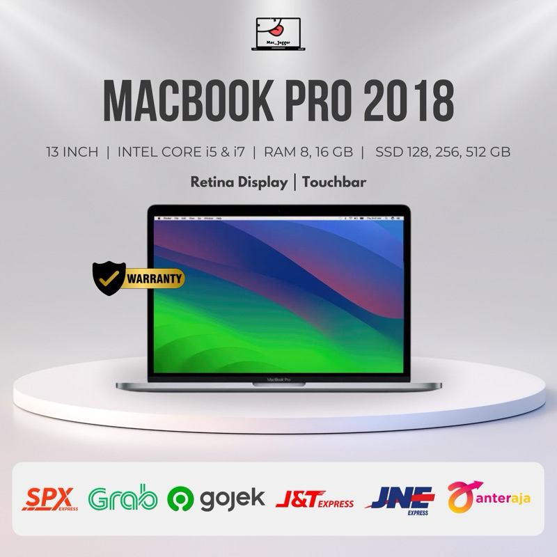 macbook 13inch pro touchbar 2018 8 || 16 || 256 || 512 intel core i5 i7