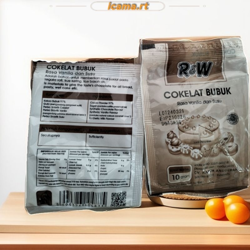 

[R&W] Cokelat bubuk rasa vanila dan susu 10gr