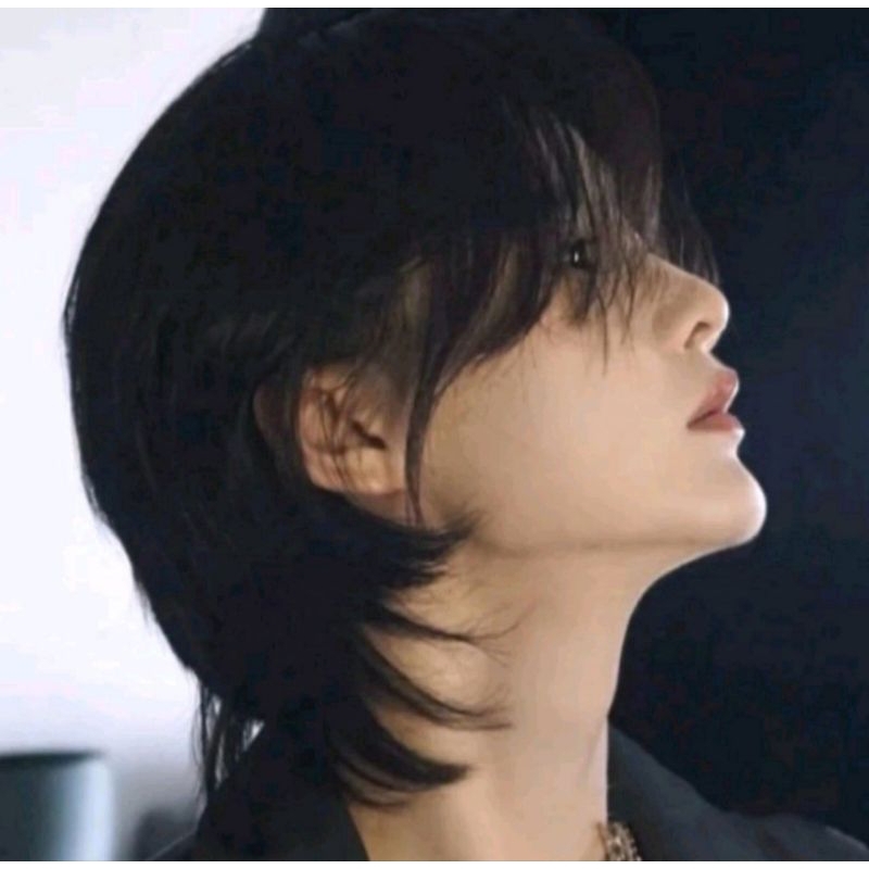 wig rambut palsu pria mullet pendek