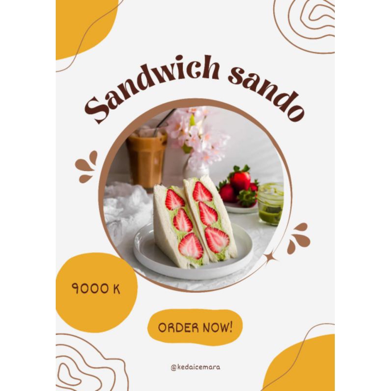 

Sandwich Sando strawberry hanya 9k