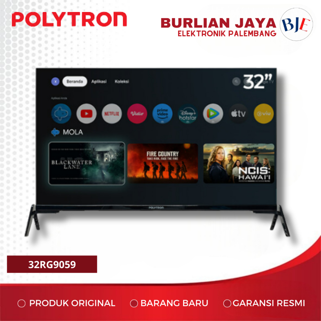 TV POLYTRON 32 INCH 32RG9059 SMART TV LED TV GOOGLE TV 32" PALEMBANG