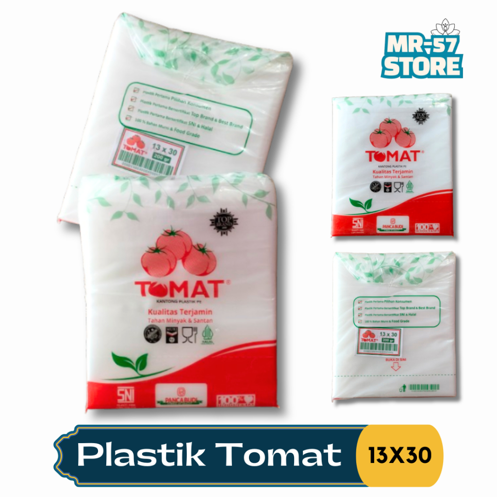 TOMAT Plastik PE Kemasan Es Tahan Panas 13x30