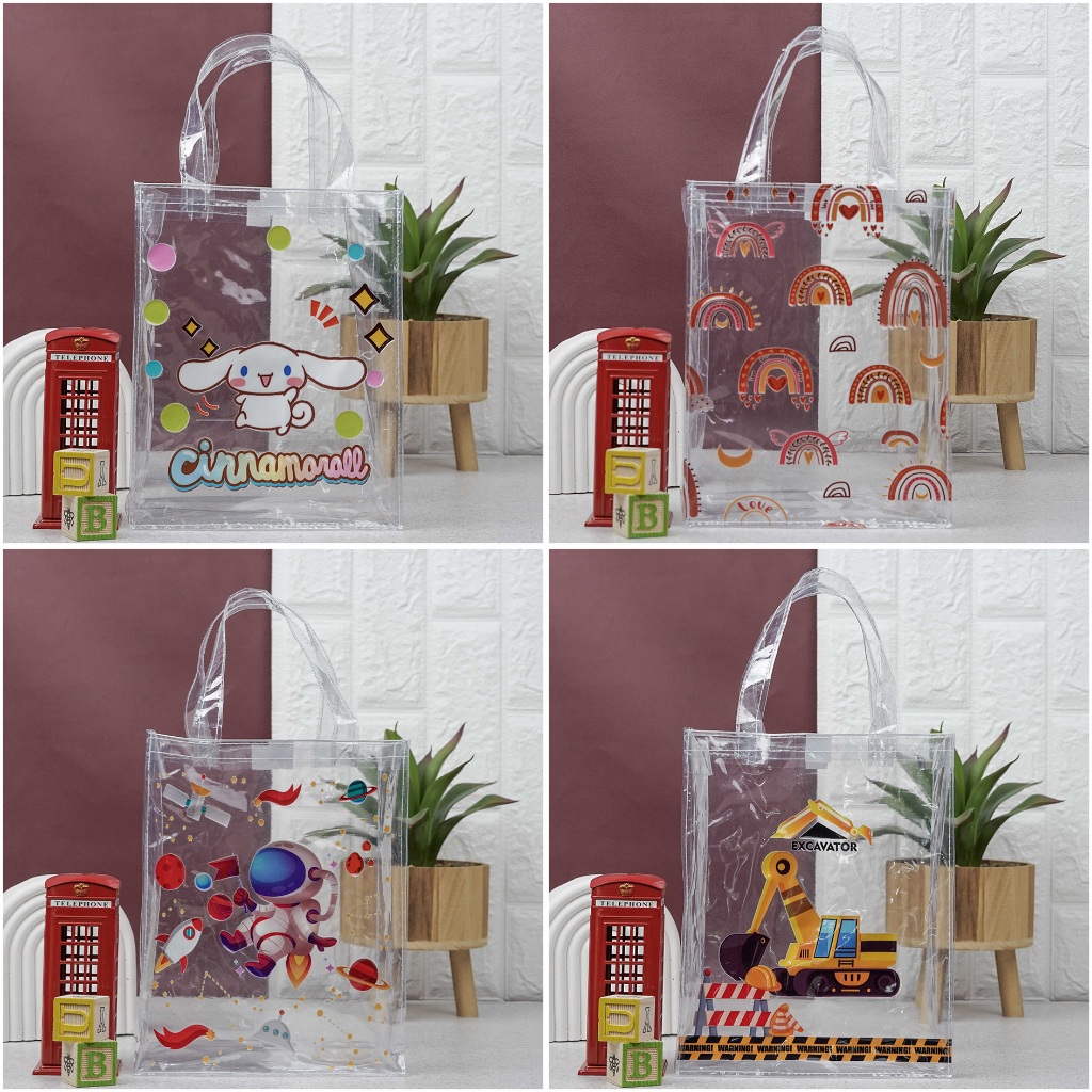 

Goodie Bag MIKA PRINT Transparan Karakter POTRAIT/Ready Stok Tas Ultah / Tas Ulang tahun Anak