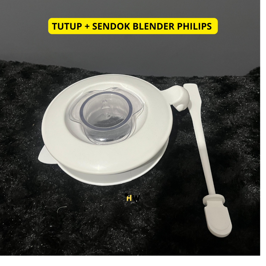 Tutup + sendok gelas blender kaca PHILIPS / TUTUP SENDOK PENGADUK JUS PHILIPS GELAS JAR JUS BESAR