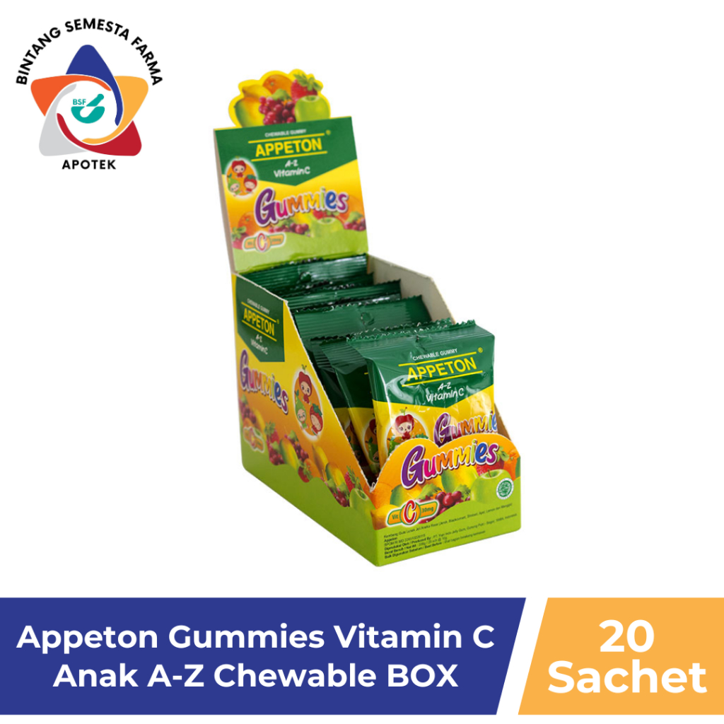 Appeton Gummies Vitamin C Anak A-Z Chewable Sachet