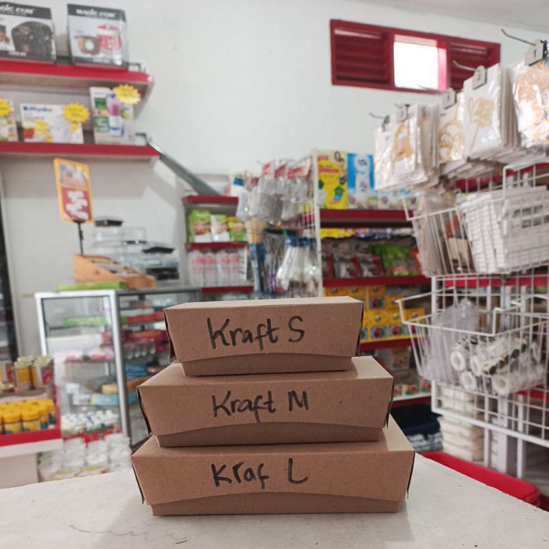 

Lunch Box Kraft isi 100 pcs