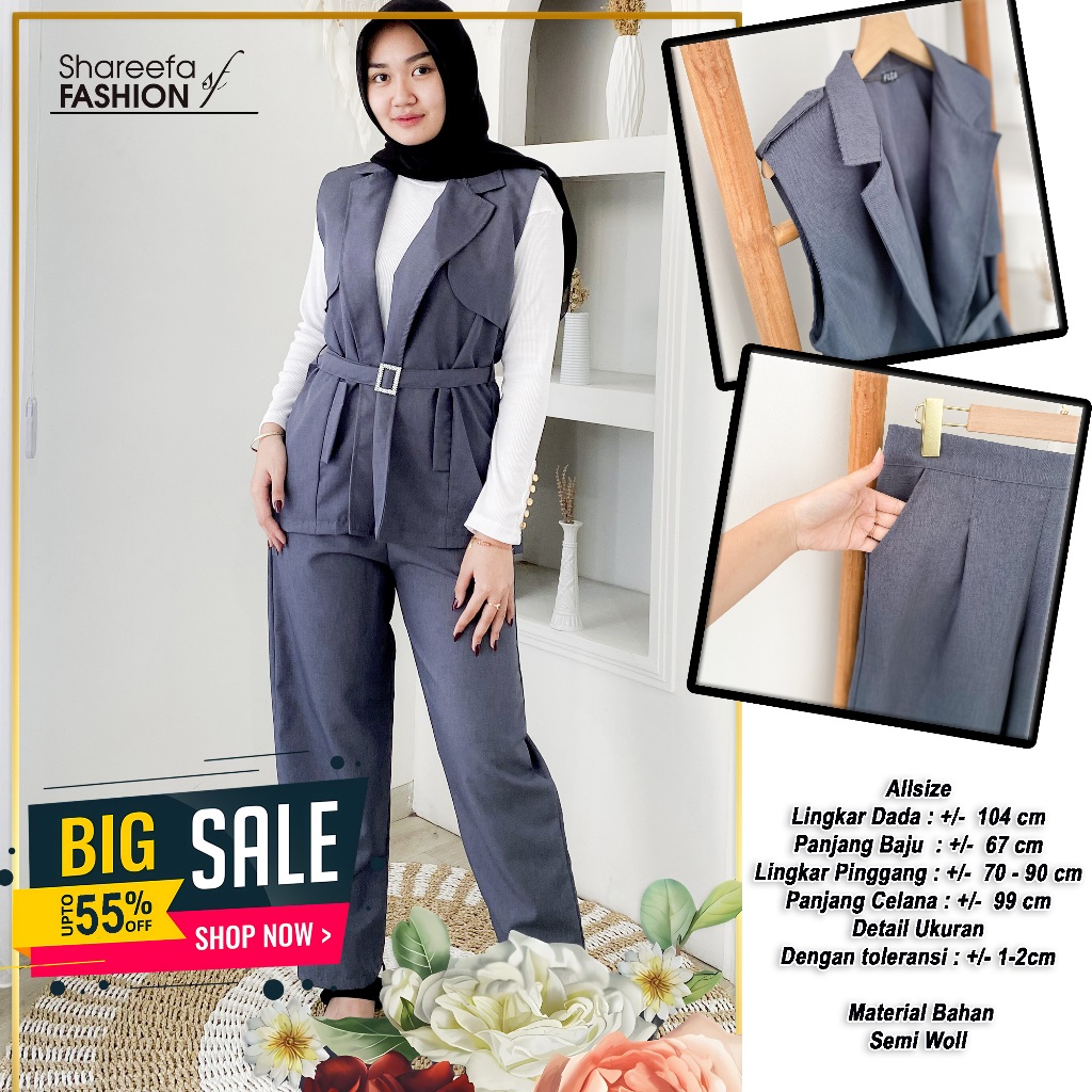 Emeril Set - Setelan Wanita | Baju One Set Wanita Kekinian Korea | Baju Setelan Wanita Kekinian