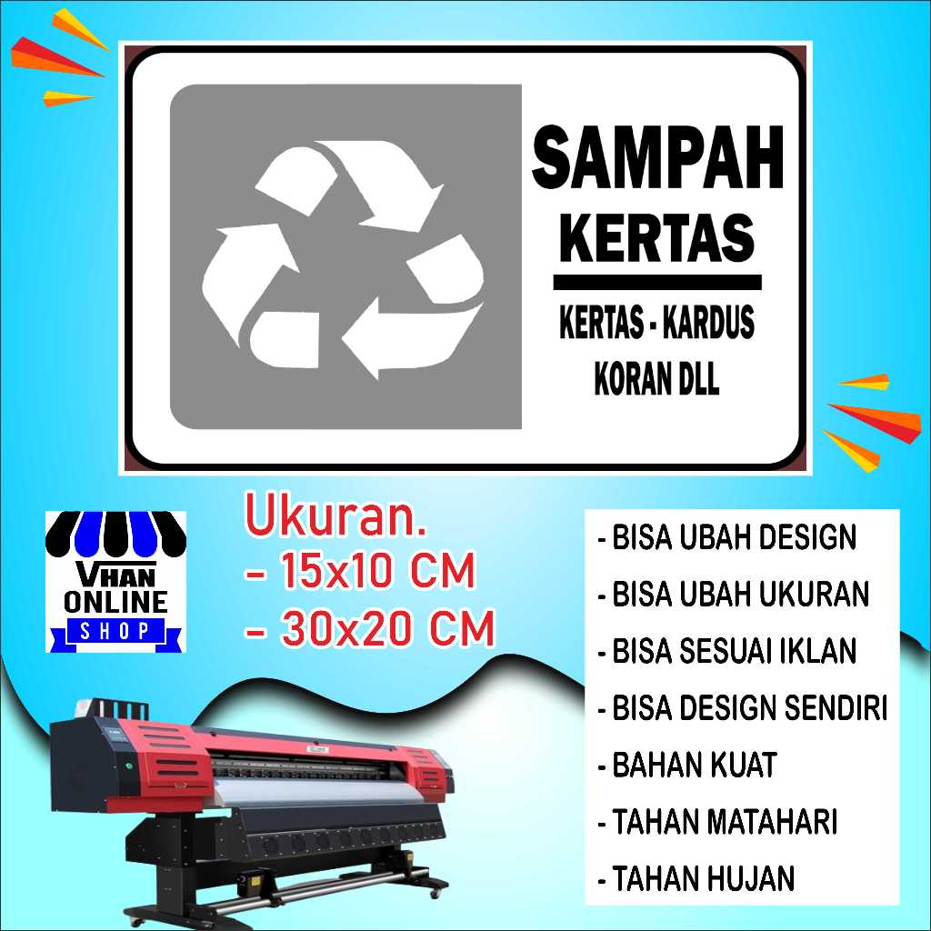 

Cetak Sticker Tempat Sampah Kertas Bahan Bagus Putih