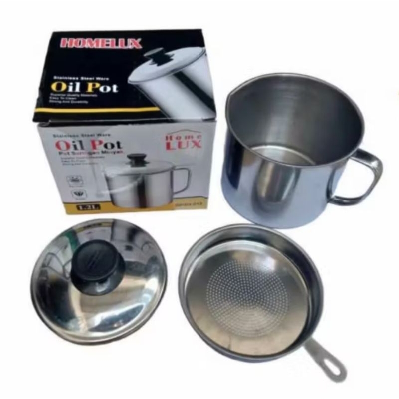 saringan minyak jelantah oil pot stainless