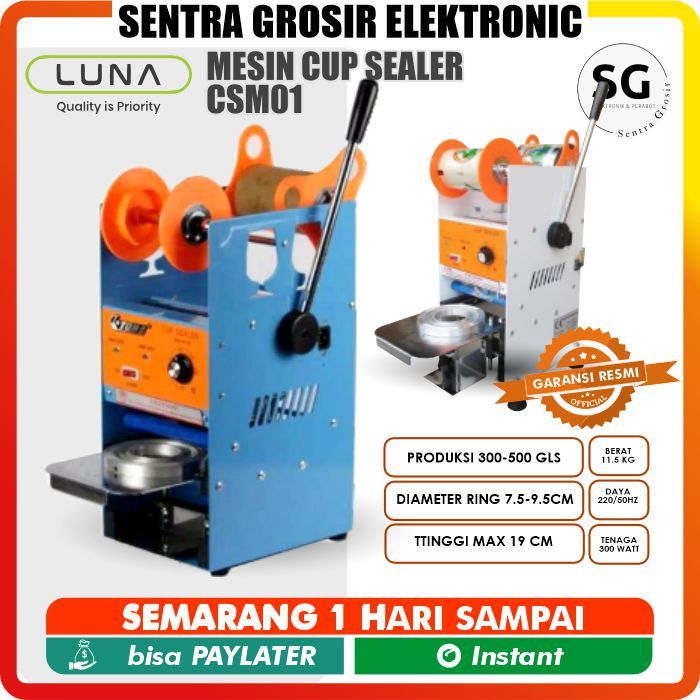 Mesin Cup Sealer LUNA LIFE CSM01 Mesin Press Gelas Plastik 26oz 22oz 18oz 16oz 14oz  penutup minuman