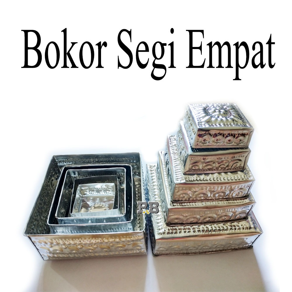 5 pcs Bokor Aluminium Segi Empat