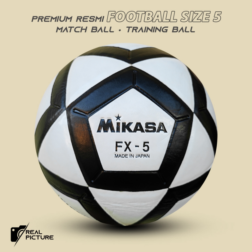 Bola Sepak Size 5 Original MIKASA FX-5 Japan Premium Sepak Bola Hitam Putih TSBE
