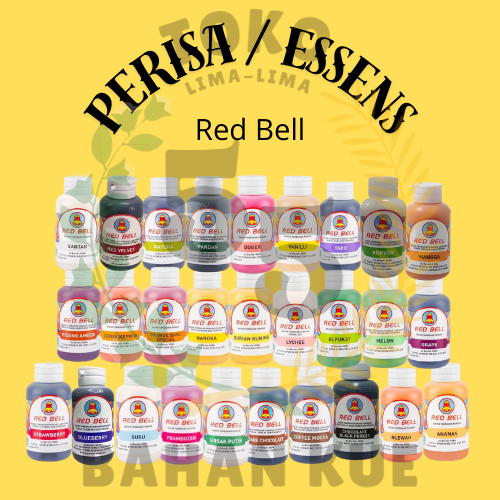 

Perisa / Essens / Perasa Merek Red Bell kemasan 55ml