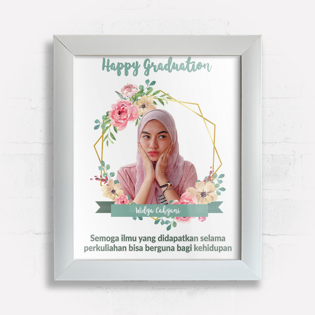 

Allyouneed - Kado Ultah Cewek Aesthetic Custom Cewek Circle Flower Watercolor