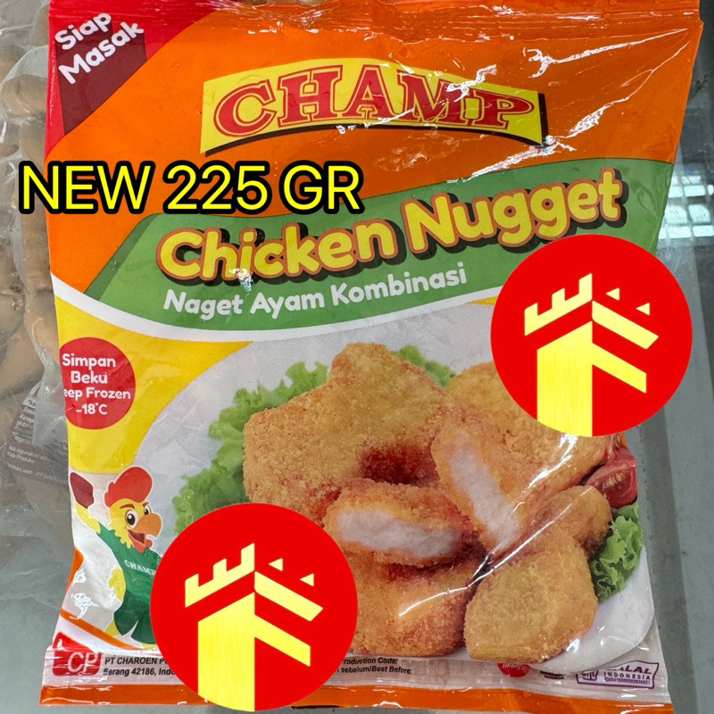 

CHAMP CHICKEN NUGGET 250 GRAM NAGET AYAM 250 GR CHAMP