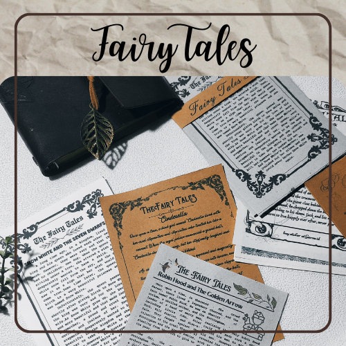 

[10 LLEMBAR] Fairy Tales paper / kertas journaling / kertas vintage