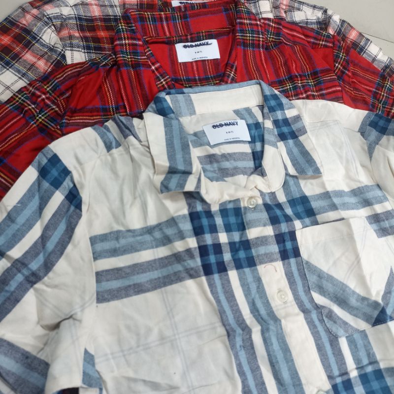 Kemeja anak laki laki old navy bahan flanel