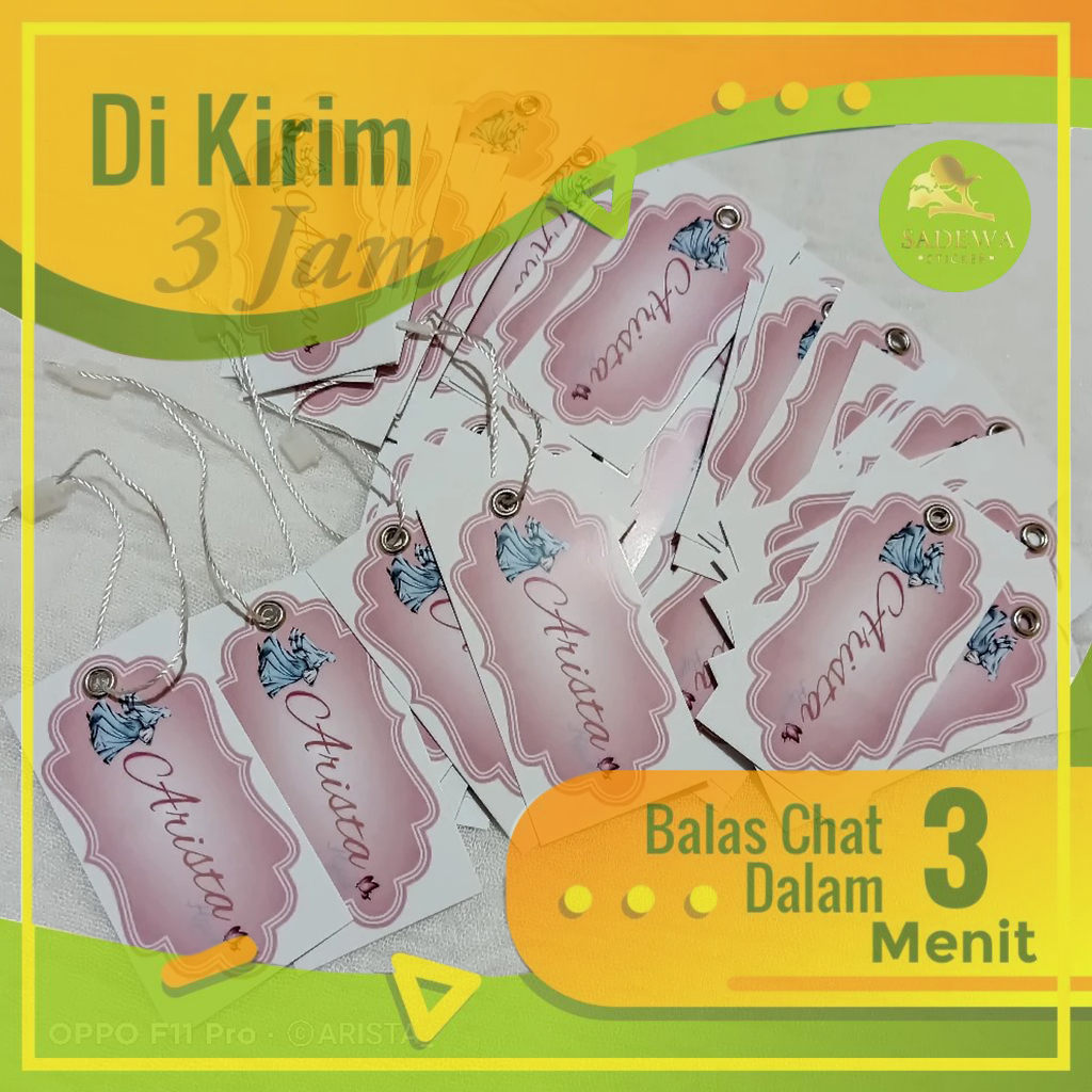 

SADEWA Hang Tag Label Baju Custom Nama Sendiri