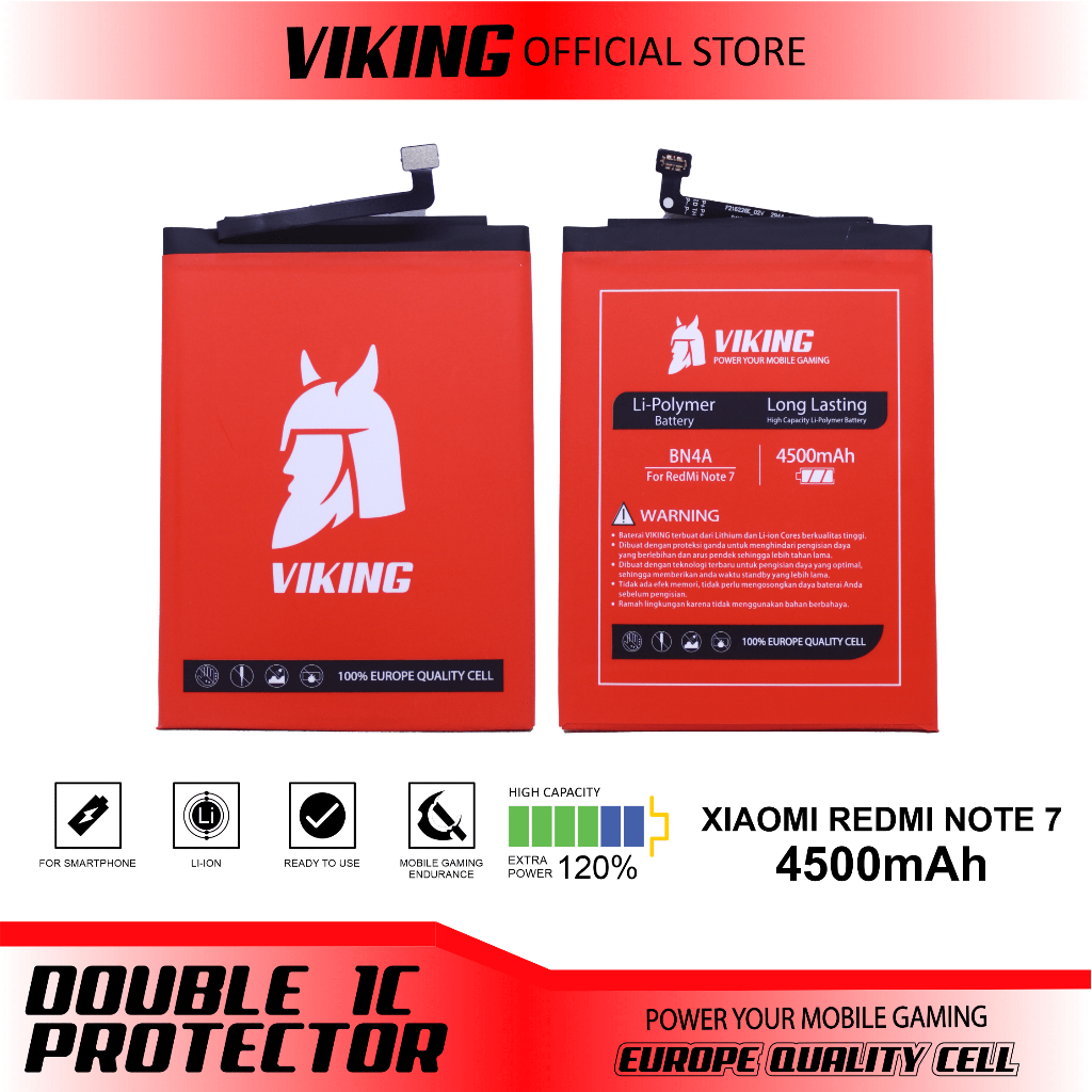 VIKING Baterai Redmi Note 7 - Note 7 Pro BN4A Double Power