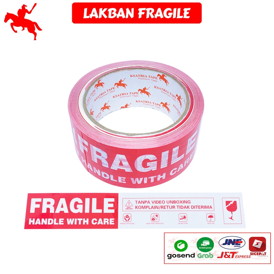 

Lakban OPP Tape / Lakban Fragile Merah Tape 80 Yard (SATUAN)