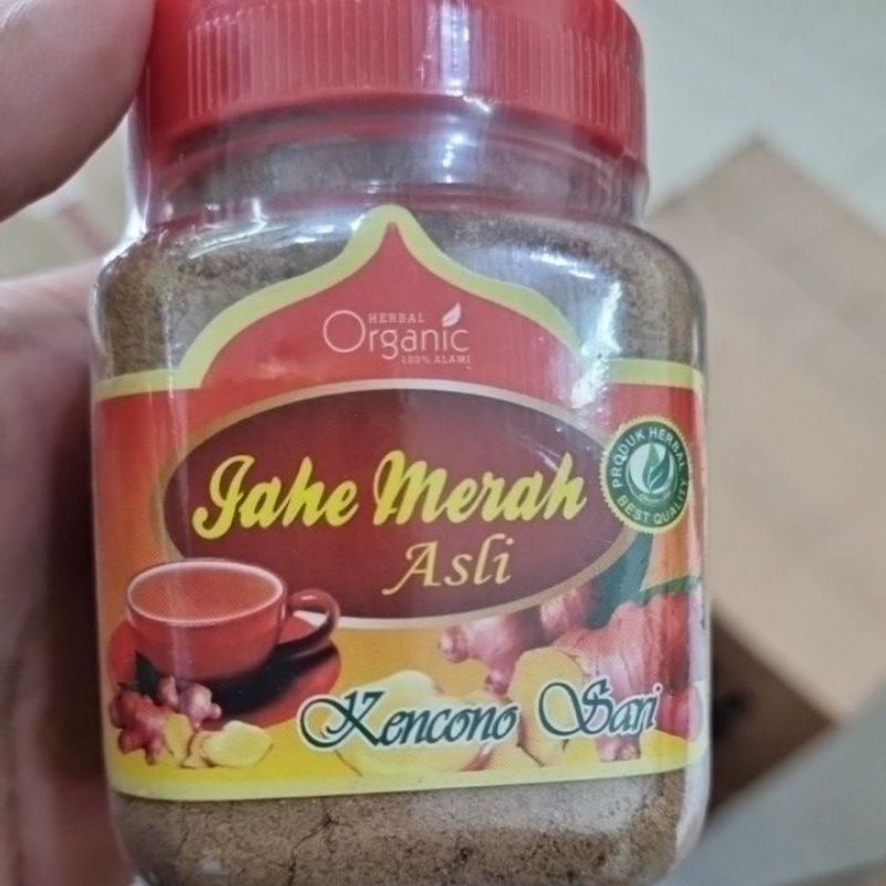 

Jahe Merah Asli Tanpa Gula Serbuk Kencono Sari 100 gram Organik