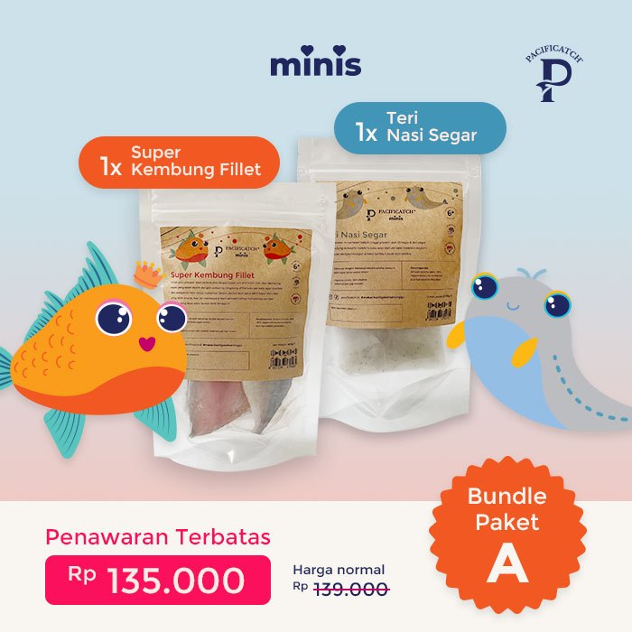 

[BUNDLE A] Pacificatch minis Super Kembung Fillet dan Teri Nasi Segar | mpasi bayi