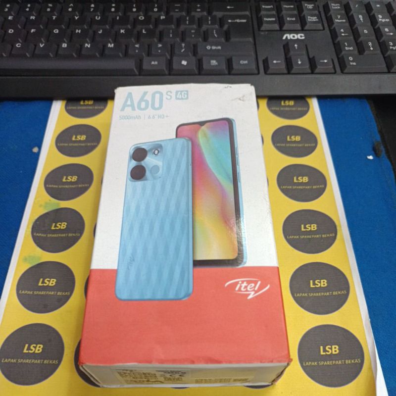 DUS BOX HANDPHONE  ITEL A60S 4G ORI ORIGINAL BEKAS