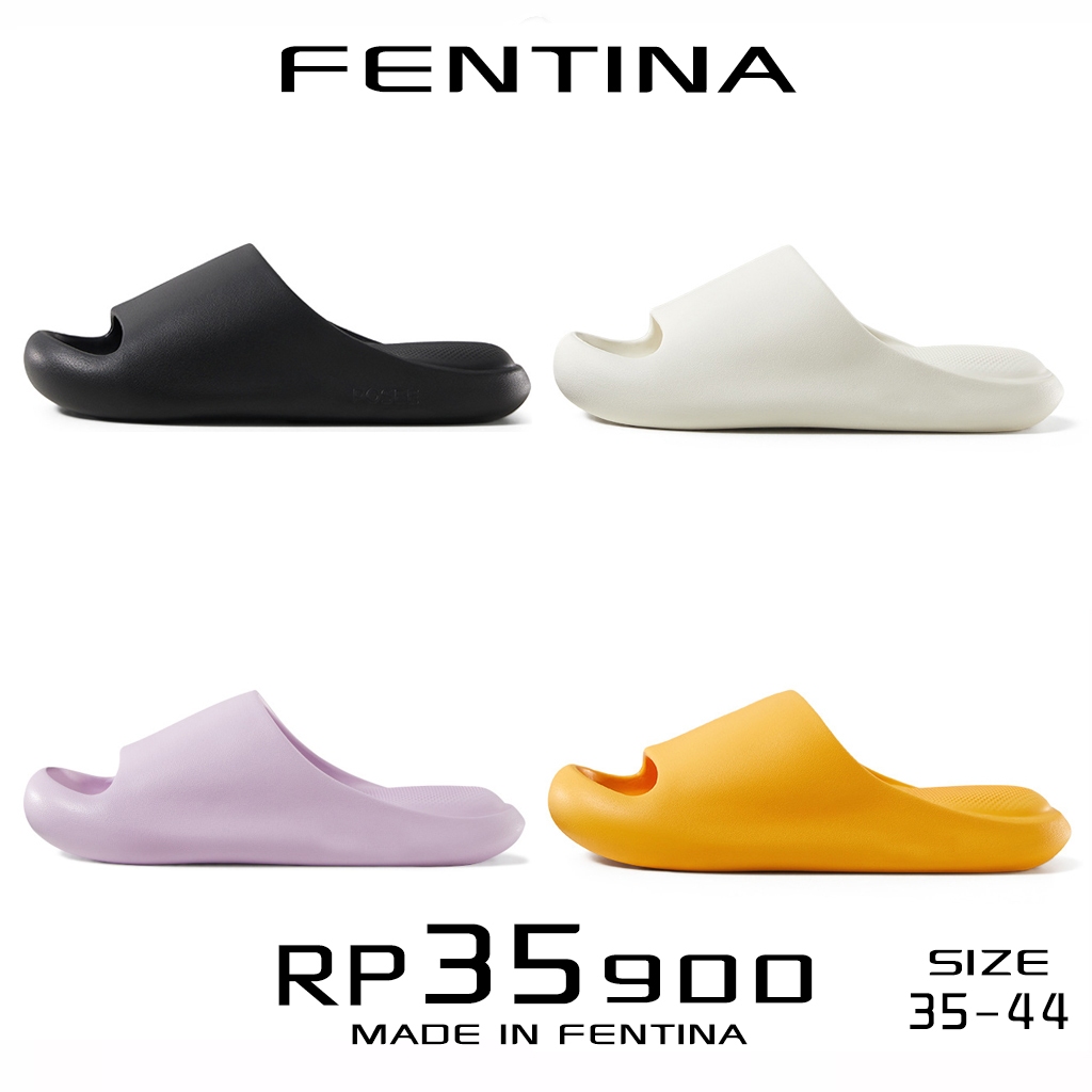 FENTINA Sandal Wanita Empuk Ringan Sandal Slip On Cewek EVA Sandal Slop Wanita