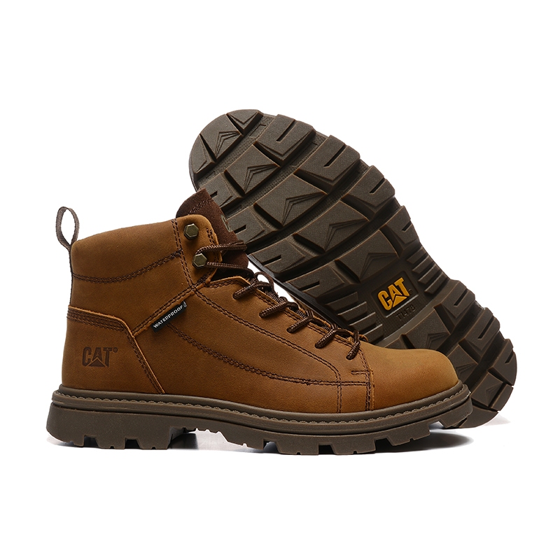 Sepatu Caterpillar Pria Work Genuine Leather Boots Shoes 12041631