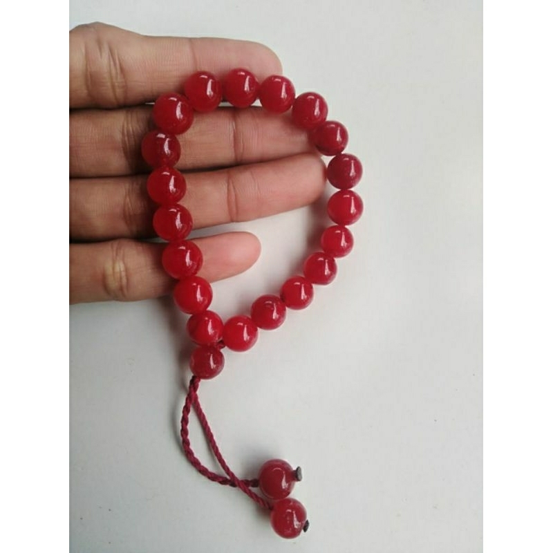 gelang batu akik merah