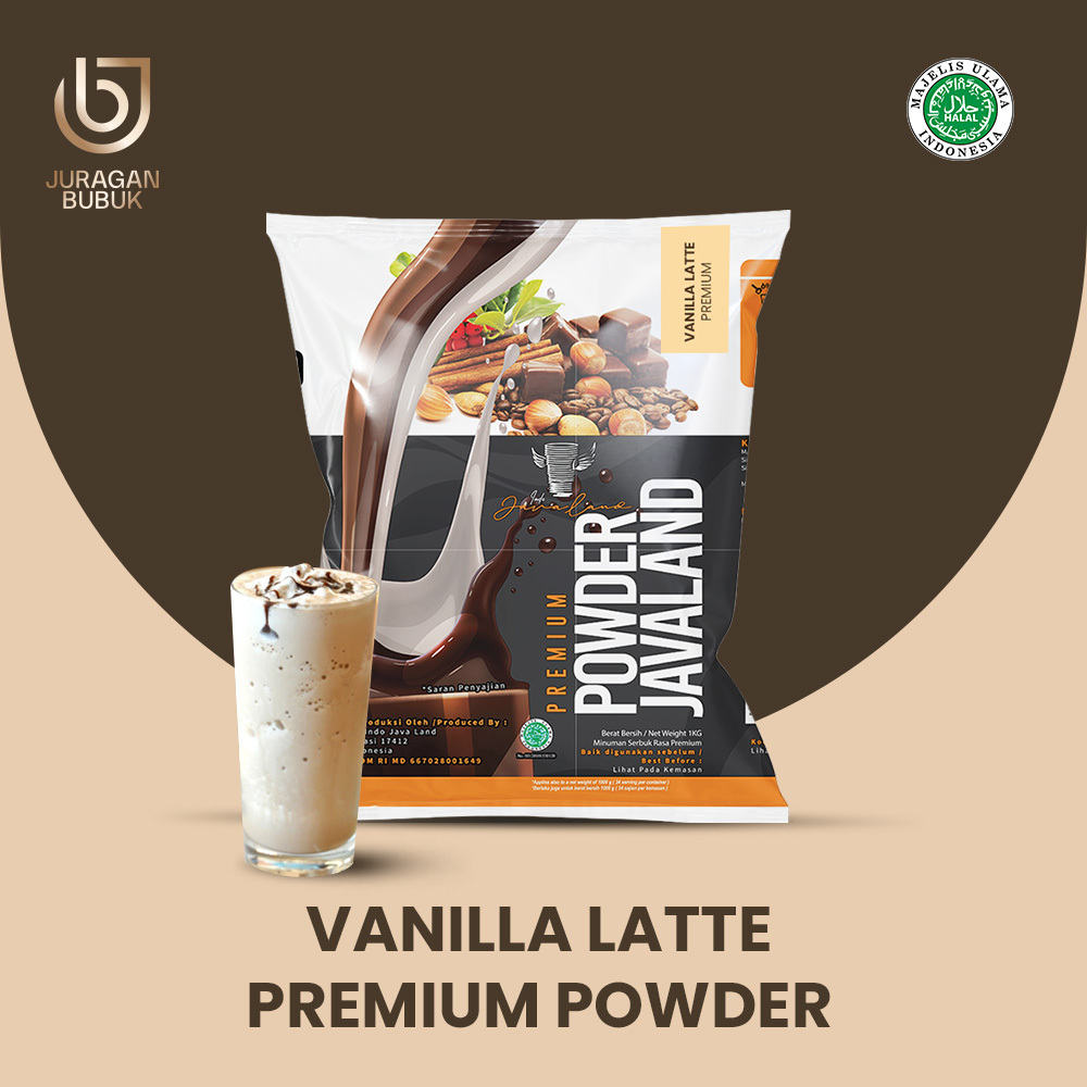 

PREMIUM Vanilla Latte Powder Drink Bubuk Minuman Rasa Vanilla Latte PREMIUM 1kg Javaland
