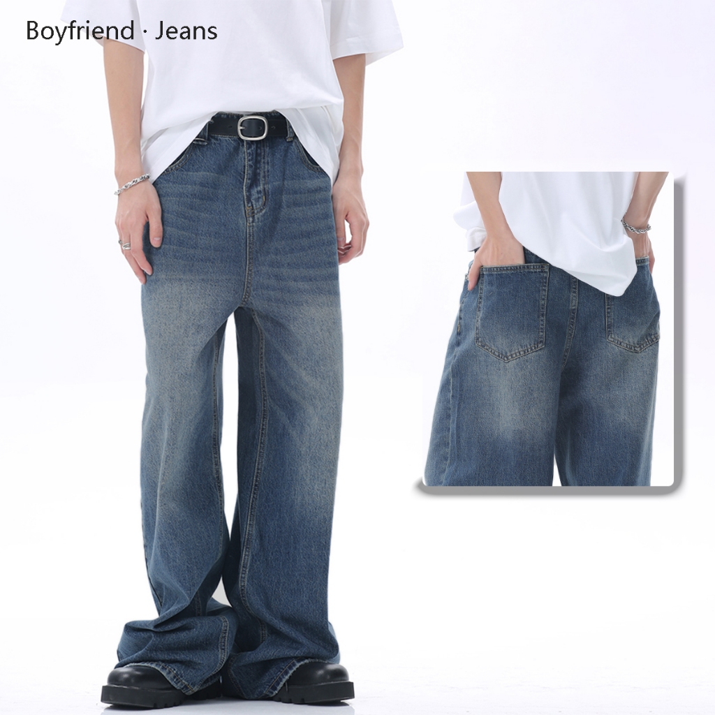Jumbo Pria Celana Jeans Panjang Pria Celana Baggy Pants Celana Kulot Jeans Pria